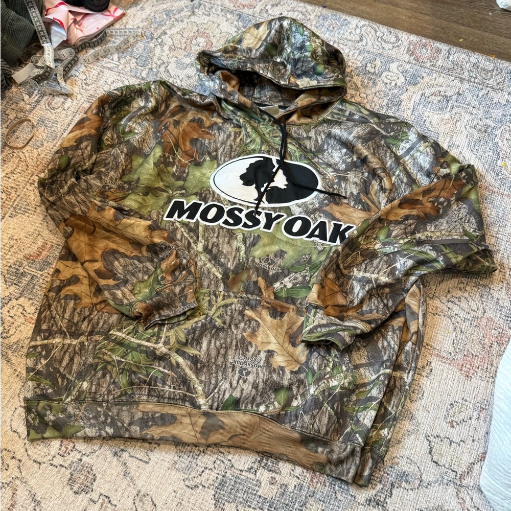 Mossy Oak Camo Hoodie 2XL RealTree Style Graphic Sweatshirt